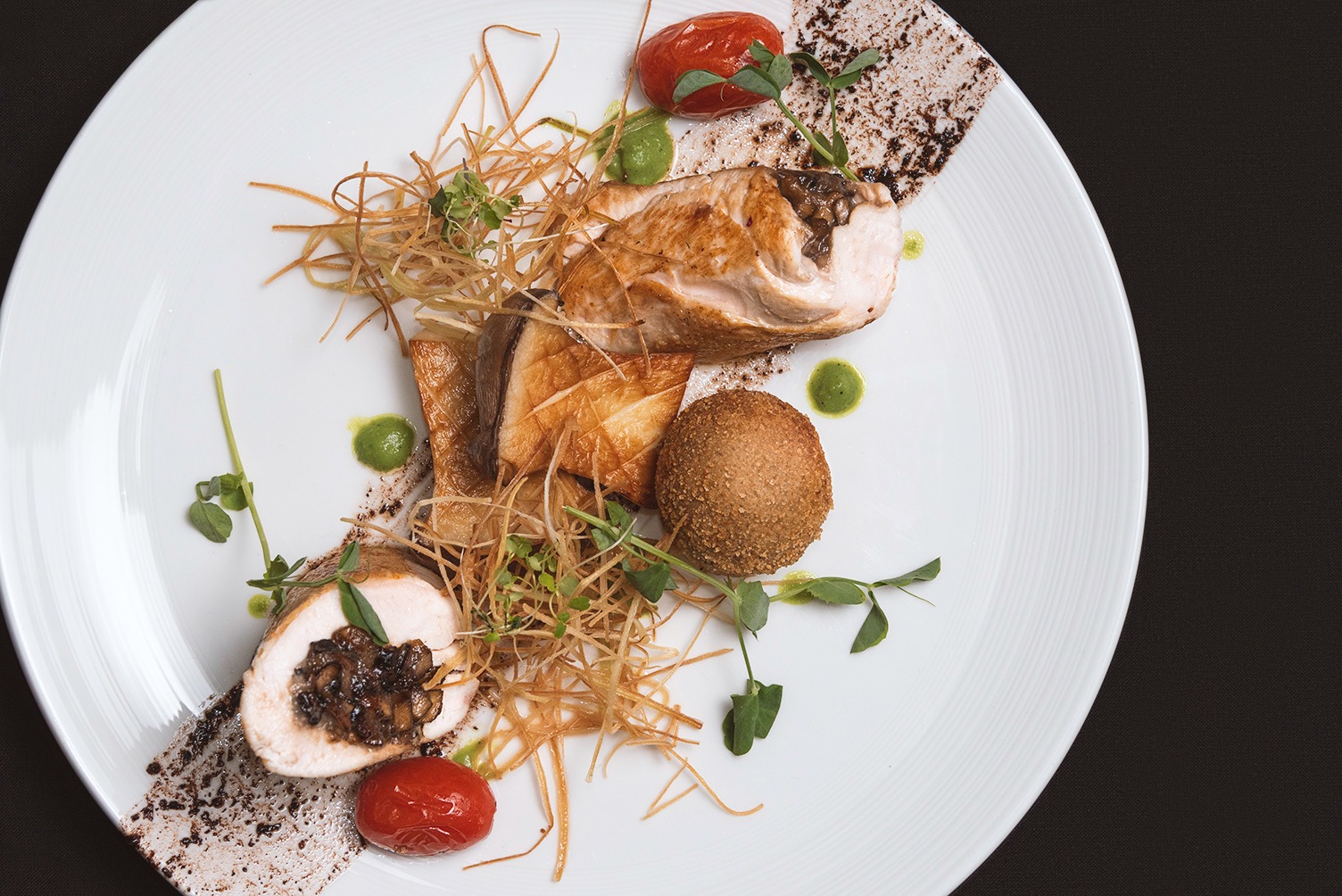 Private dining plated dish