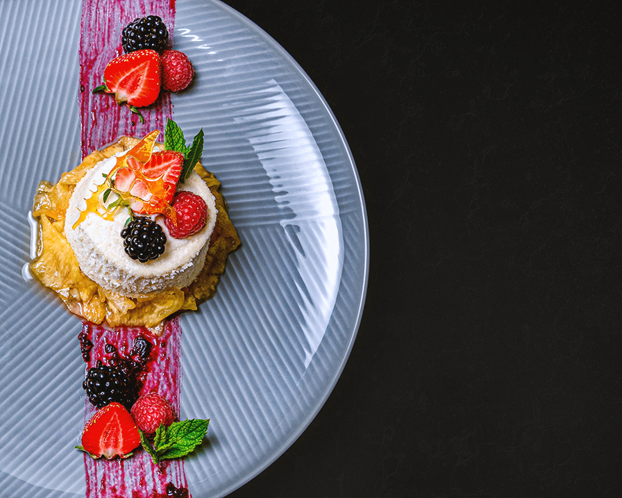 Elegant plated Italian dessert