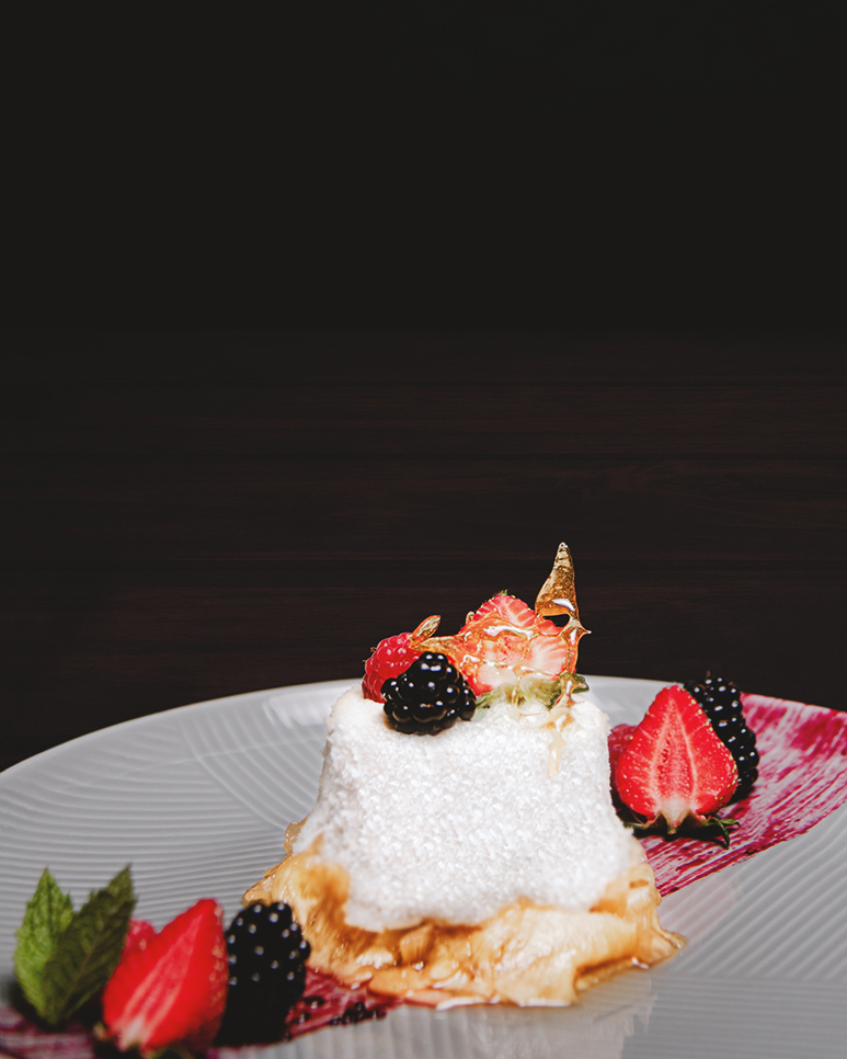 Coconut semifreddo detail